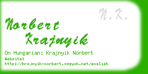 norbert krajnyik business card